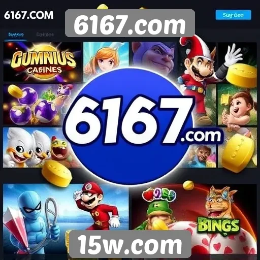 Variedade de jogos disponíveis no 6167.com